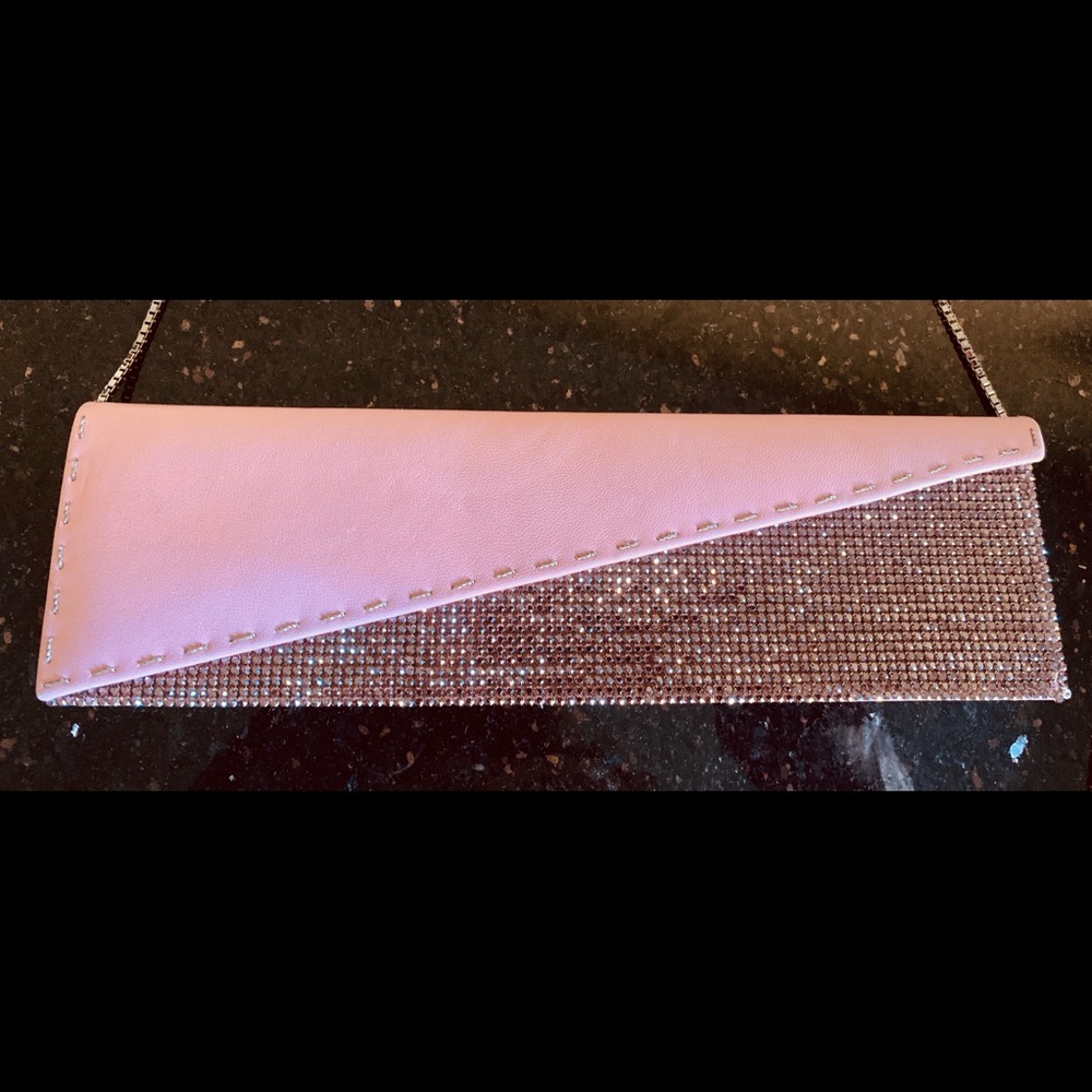 Daniel Swarovski Pink Crystals Leather clutch.